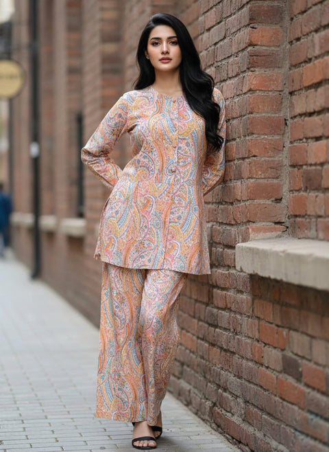 2 Piece Co-ord Set Dress Pink